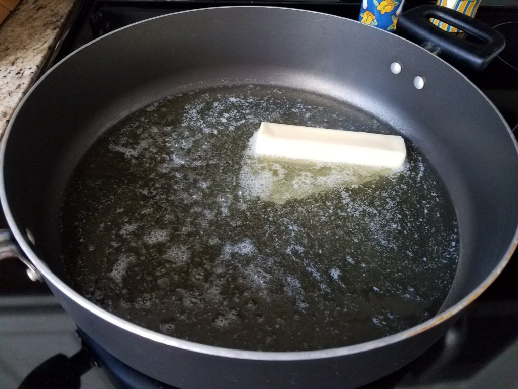 stick of butter in fried chicken