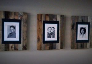 These faux reclaimed wood frames are so easy to make. Start with plywood and just add stain and matting to create the perfect reclaimed look.