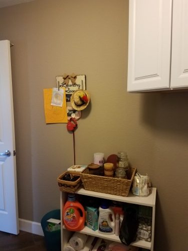 laundry room before cabinet