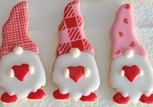 valentine gnome cookies