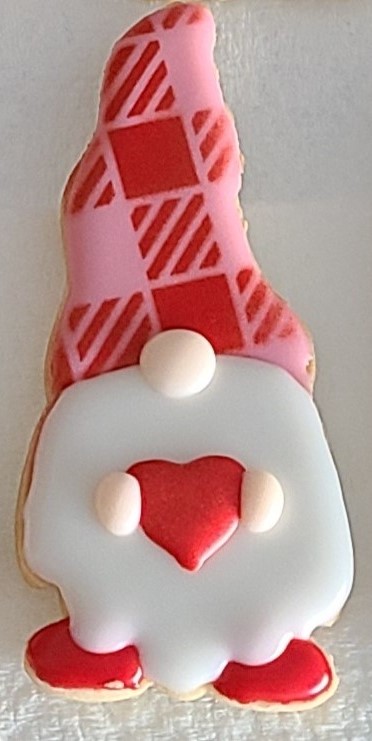 valentine gnome cookie