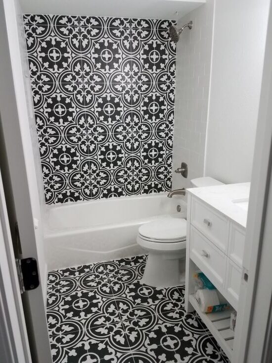 encaustic tile bathroom