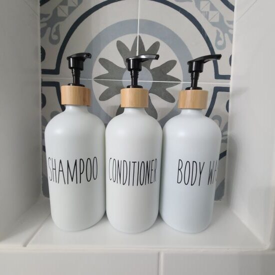 shampoo bottles decorative