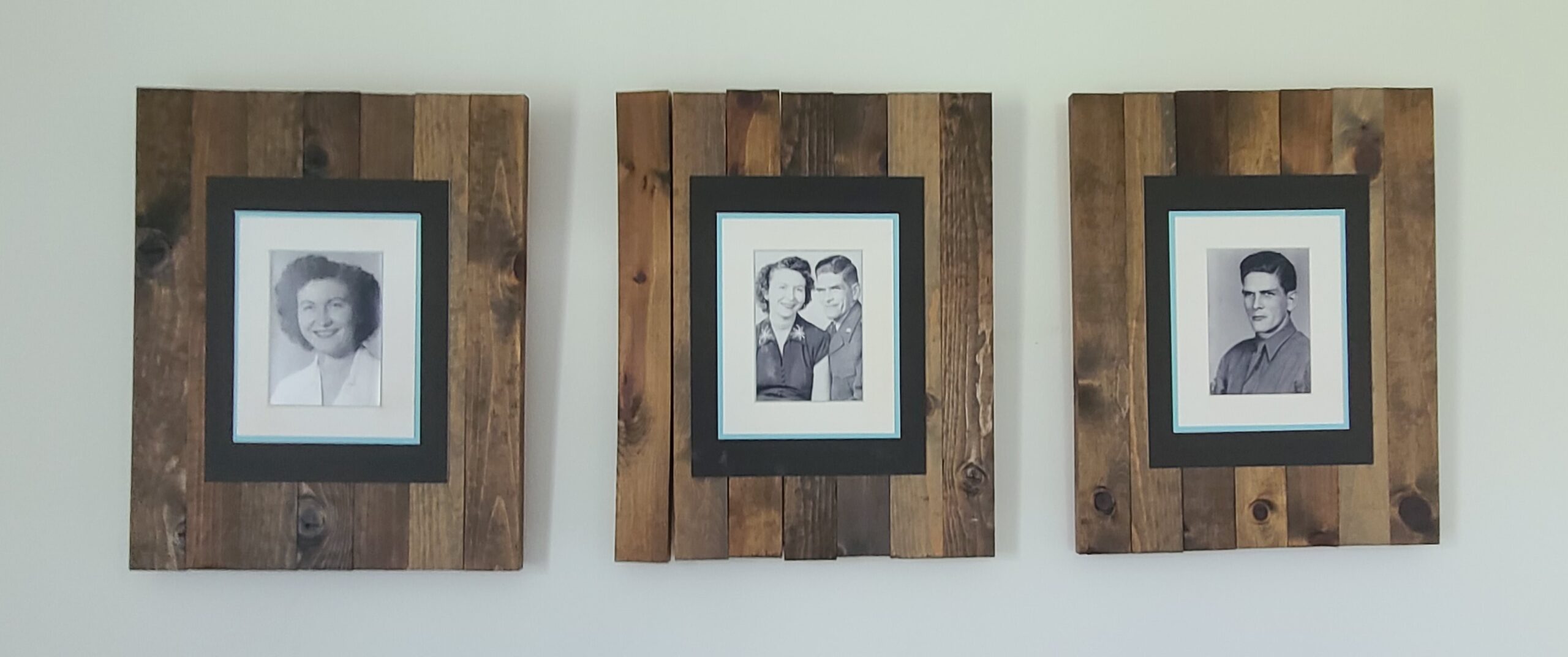 faux reclaimed wood frames