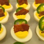 jalapeno candied bacon deviled eggs