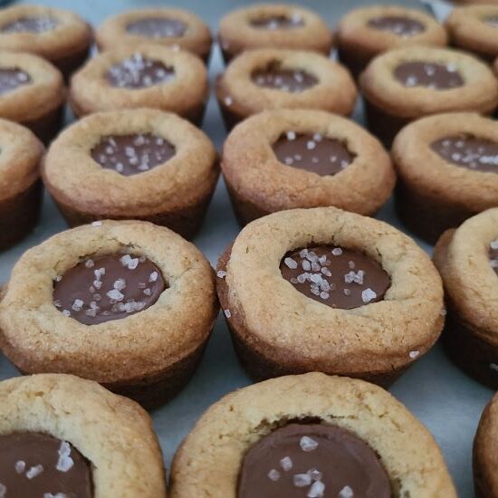 peanut butter cup cookies made with rolos