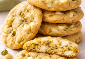 White Chocolate Pistachio Cookies
