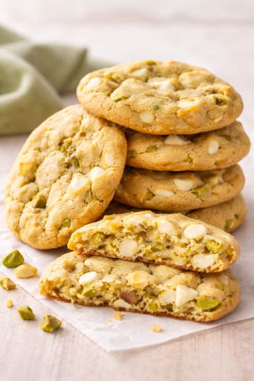 White Chocolate Pistachio Cookies
