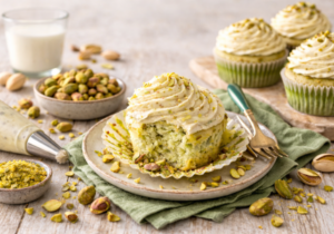 Pistachio cupcakes