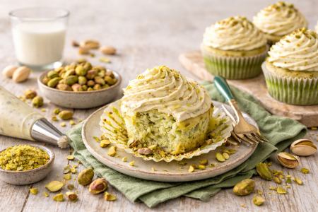 Pistachio cupcakes